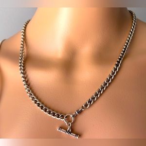 Icon Brand talisman bar pendant in Silver Chain Necklace.